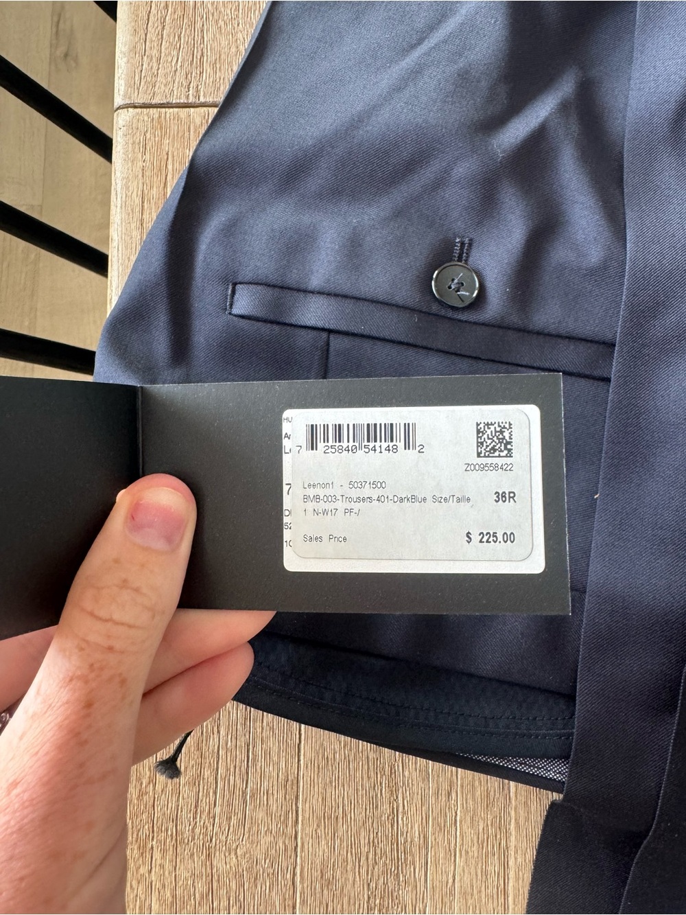 Hugo Boss Dark Blue Dress Trousers